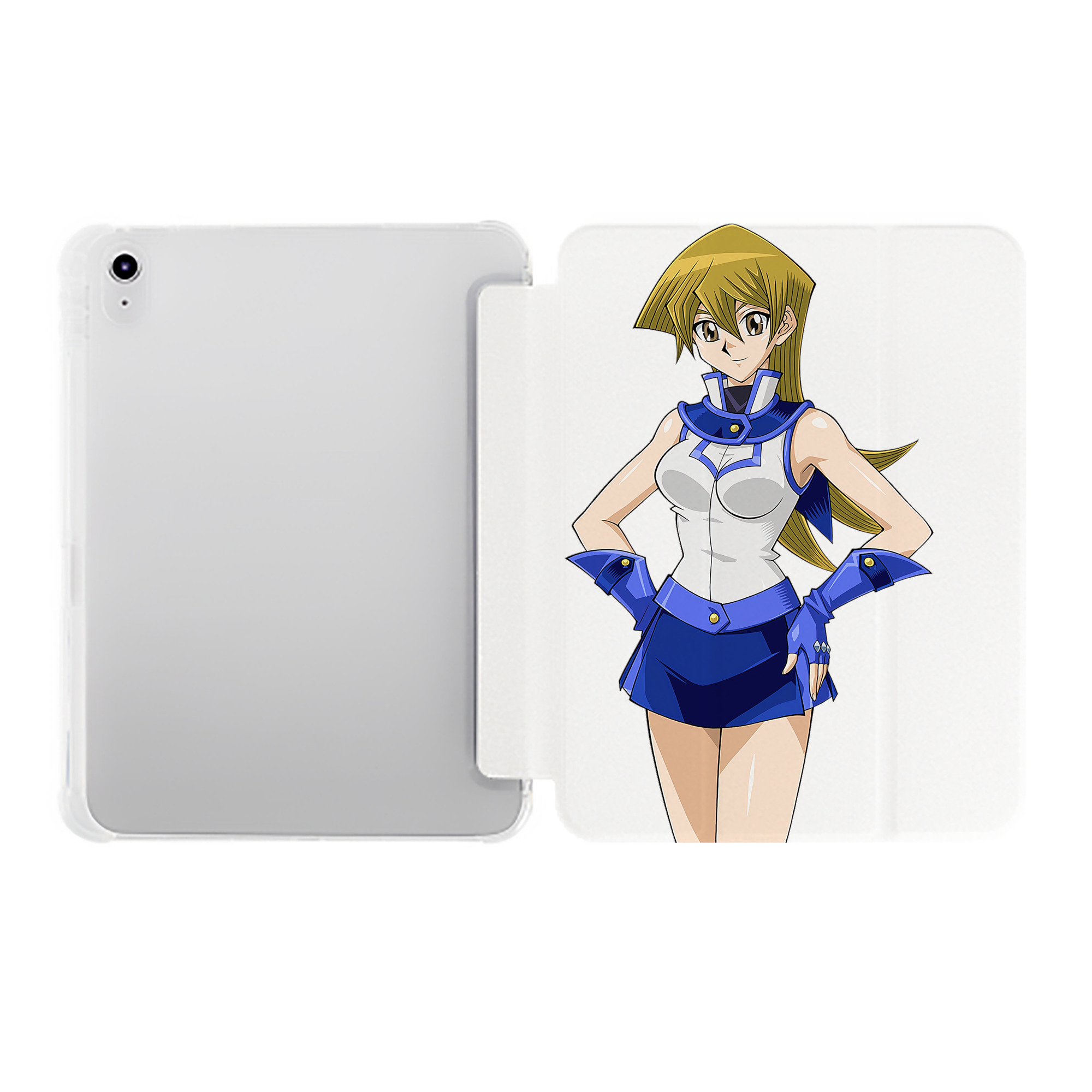 （画像用） 遊☆戯☆王 Yu-Gi-Oh! IPad ケース ペン収納付き 三つ折りスタンド PUレザー×シリコン 対応機種9.5/10.5/10.9インチ